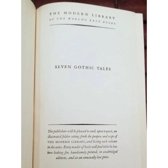 1961 Seven Gothic Tales Isak Dinesen / Karen Blixen Modern Library Hardcover - Picture 6 of 8